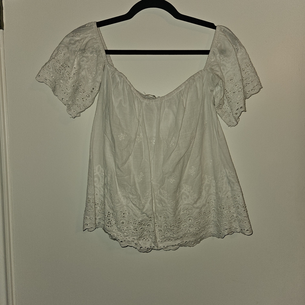 The Impeccable Pig White Eyelet Blouse
